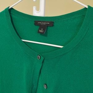 Ann Taylor Green Cardigan